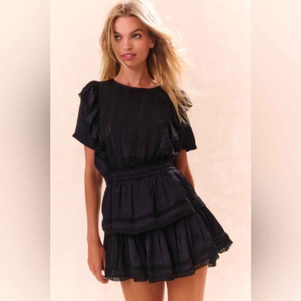 LoveShackFancy Natasha Cotton Ruffle Dress Women’s Size Medium